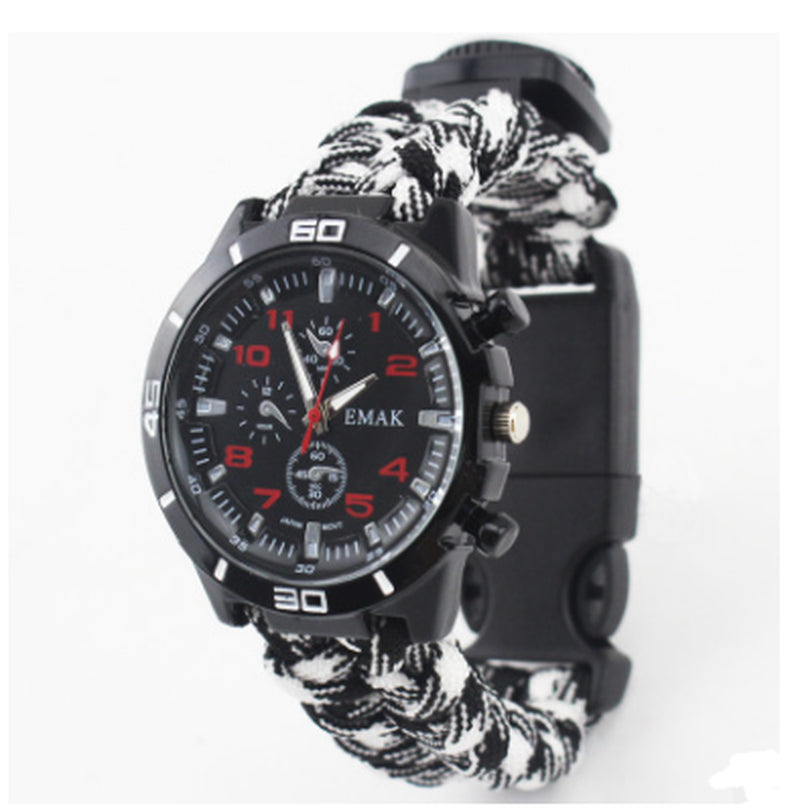 EMAK Survival Watch – Compass, Thermometer & Paracord Wristband  