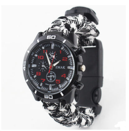 EMAK Survival Watch – Compass, Thermometer & Paracord Wristband  