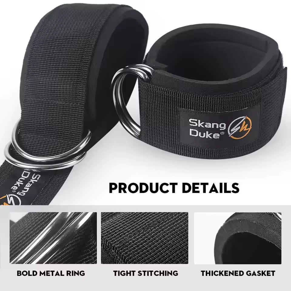 Padded Ankle Straps – D-Ring Attachments for Cable Machines (1–2 pcs)  