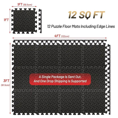 Interlocking EVA Foam Fitness Mats – Non-Slip Gym & Play Tiles (4–20 pcs)  