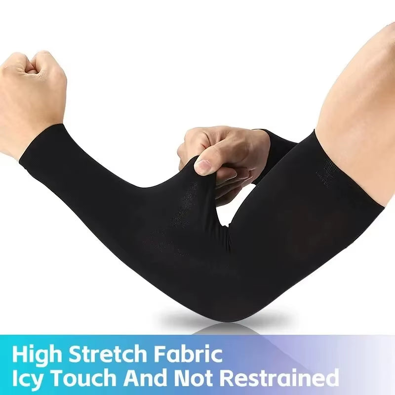 Ice Silk Arm Sleeves – UV Protection for Cycling & Outdoor Sports  