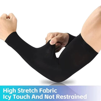 Ice Silk Arm Sleeves – UV Protection for Cycling & Outdoor Sports  