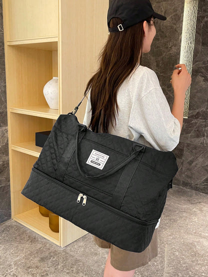 2-Piece Travel Tote Set – Large Capacity Mommy & Gym Bags with Wet/Dry Separation