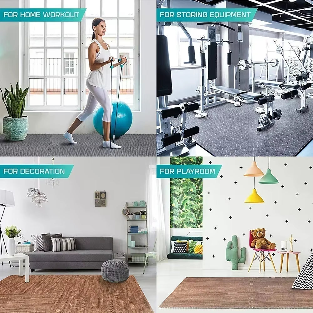 Interlocking EVA Foam Fitness Mats – Non-Slip Gym & Play Tiles (4–20 pcs)  