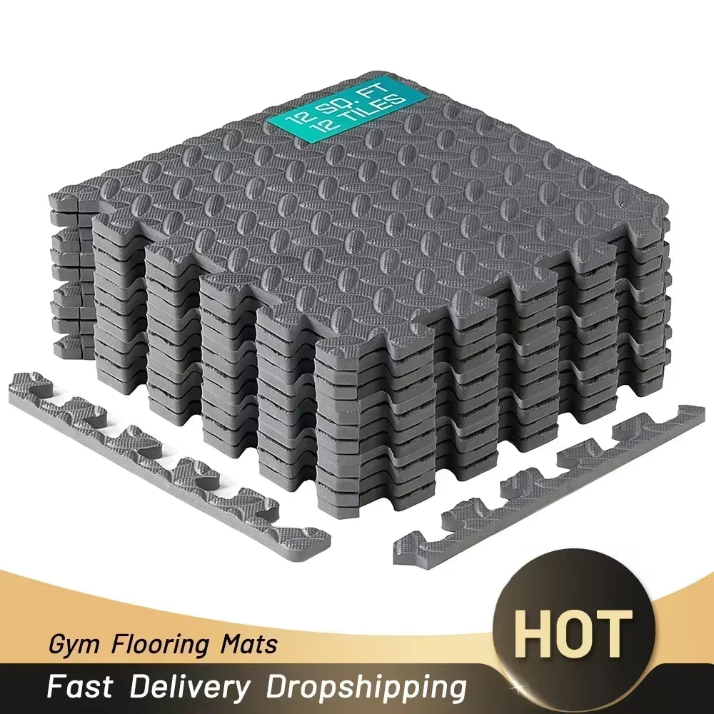 Interlocking EVA Foam Fitness Mats – Non-Slip Gym & Play Tiles (4–20 pcs)  