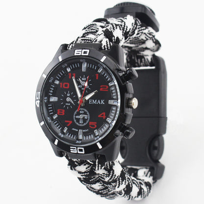EMAK Survival Watch – Compass, Thermometer & Paracord Wristband  