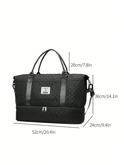 2-Piece Travel Tote Set – Large Capacity Mommy & Gym Bags with Wet/Dry Separation