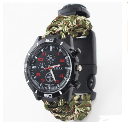 EMAK Survival Watch – Compass, Thermometer & Paracord Wristband  