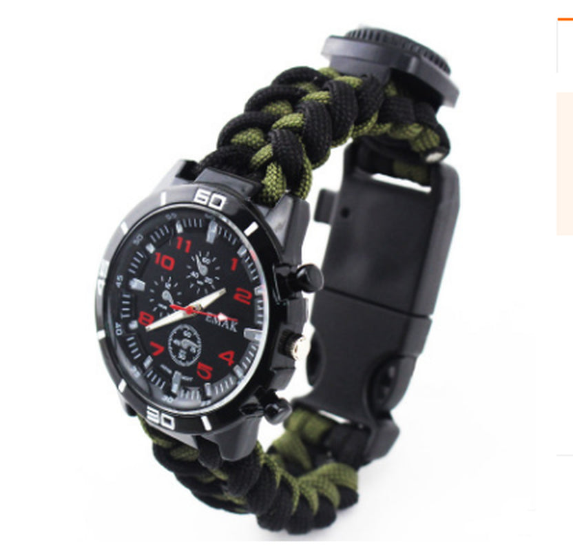 EMAK Survival Watch – Compass, Thermometer & Paracord Wristband  