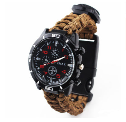 EMAK Survival Watch – Compass, Thermometer & Paracord Wristband  