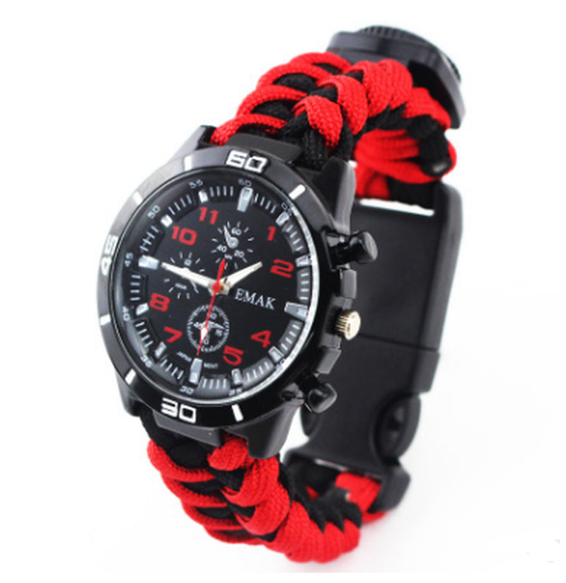 EMAK Survival Watch – Compass, Thermometer & Paracord Wristband  