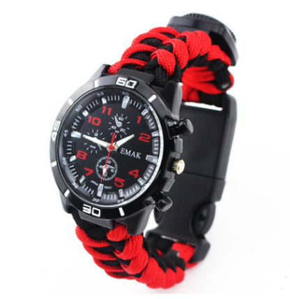 EMAK Survival Watch – Compass, Thermometer & Paracord Wristband  