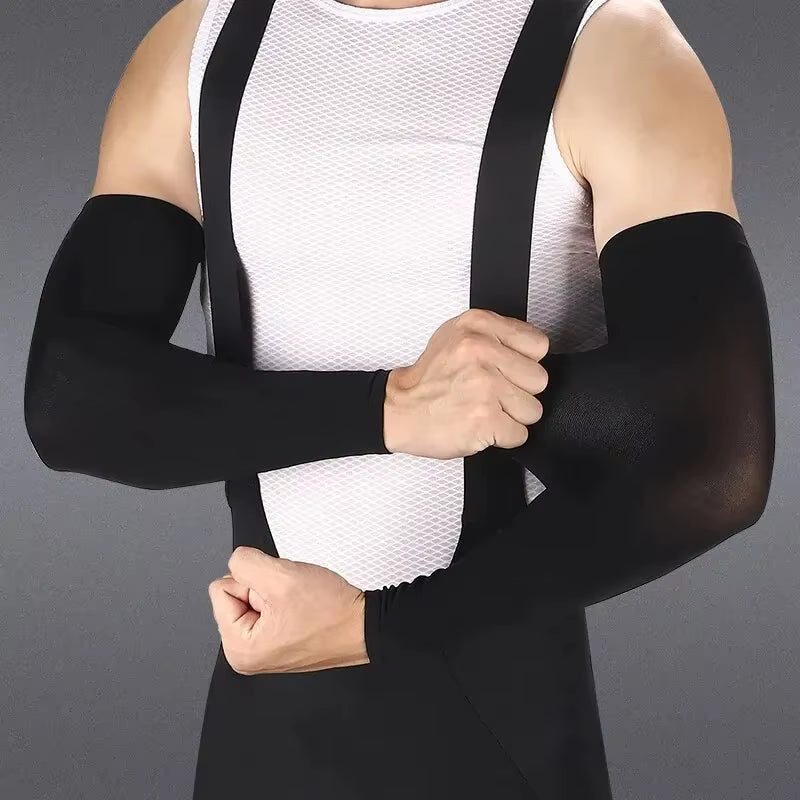 Ice Silk Arm Sleeves – UV Protection for Cycling & Outdoor Sports  