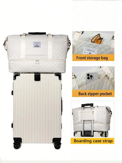 2-Piece Travel Tote Set – Large Capacity Mommy & Gym Bags with Wet/Dry Separation