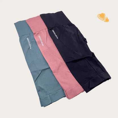 Women’s High Waist Seamless Workout Shorts – Yoga & Running  