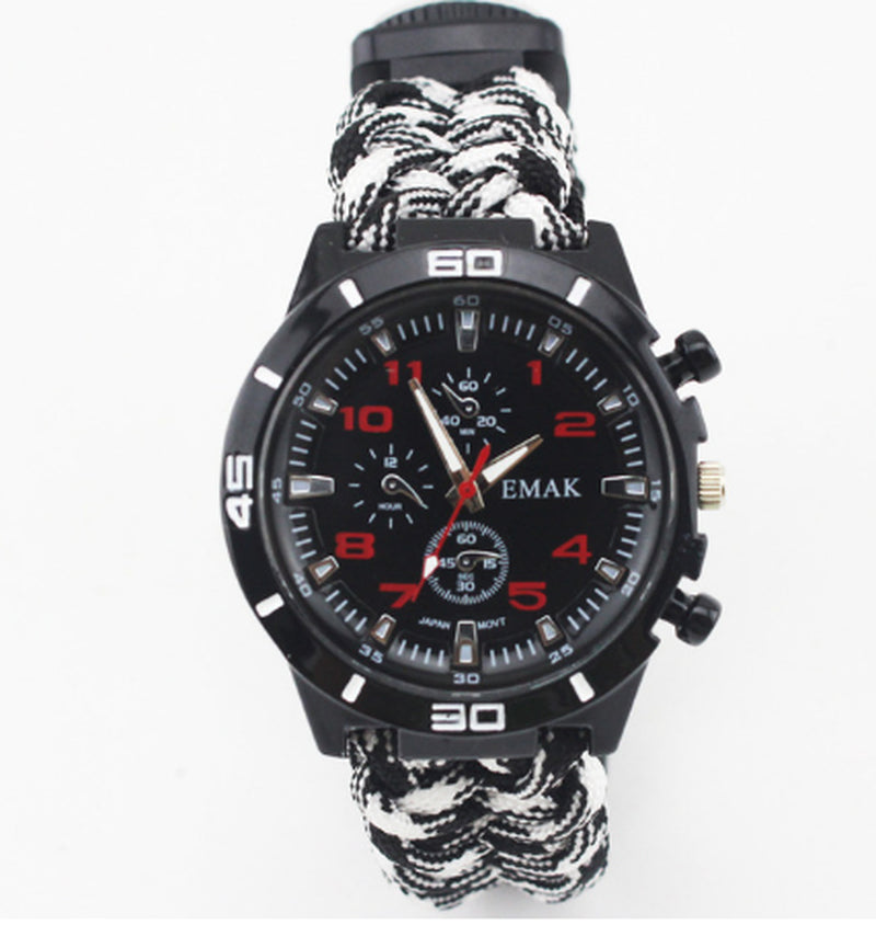 EMAK Survival Watch – Compass, Thermometer & Paracord Wristband  