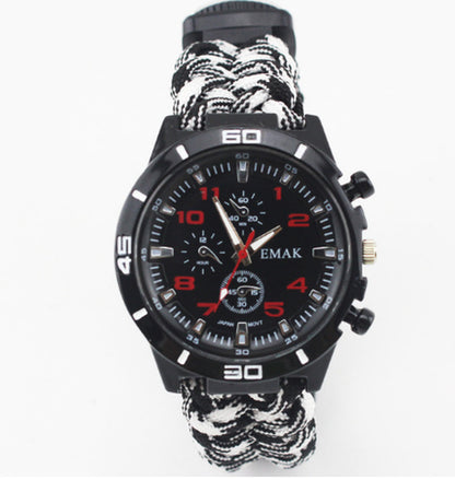 EMAK Survival Watch – Compass, Thermometer & Paracord Wristband  