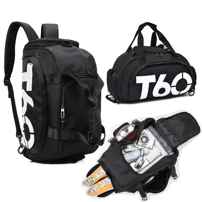 T60 Waterproof Gym Bag – Multifunctional Travel & Training Backpack  