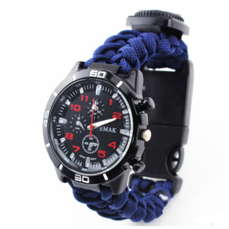 EMAK Survival Watch – Compass, Thermometer & Paracord Wristband  