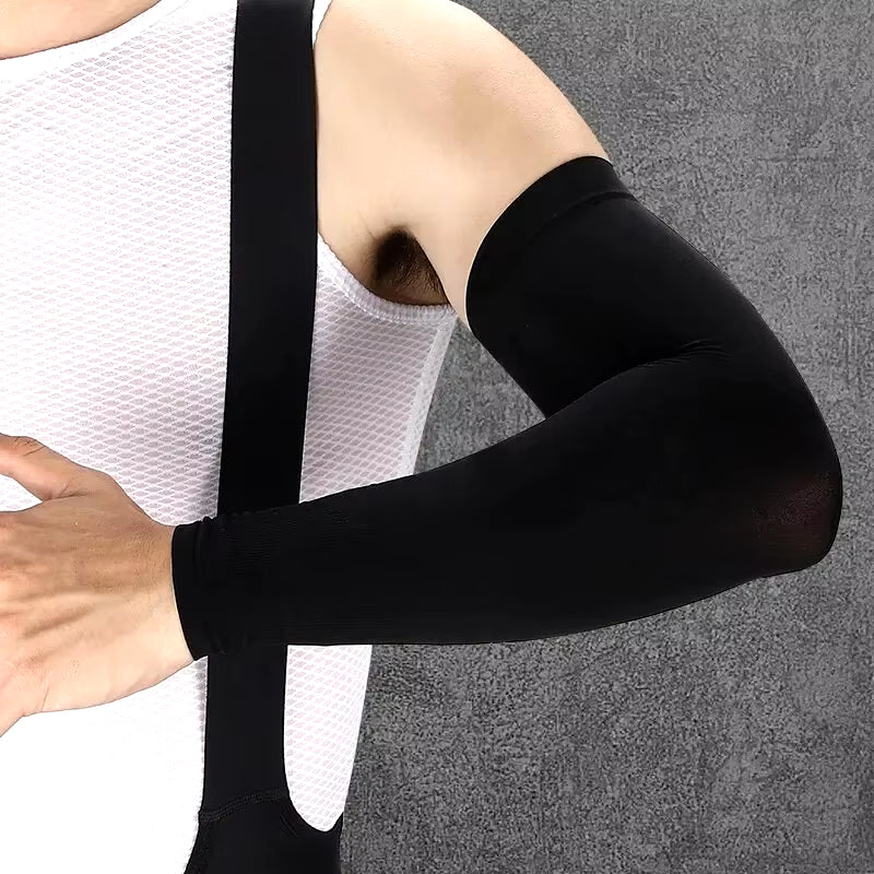 Ice Silk Arm Sleeves – UV Protection for Cycling & Outdoor Sports  