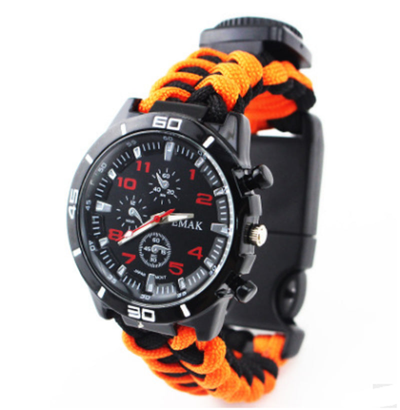EMAK Survival Watch – Compass, Thermometer & Paracord Wristband  