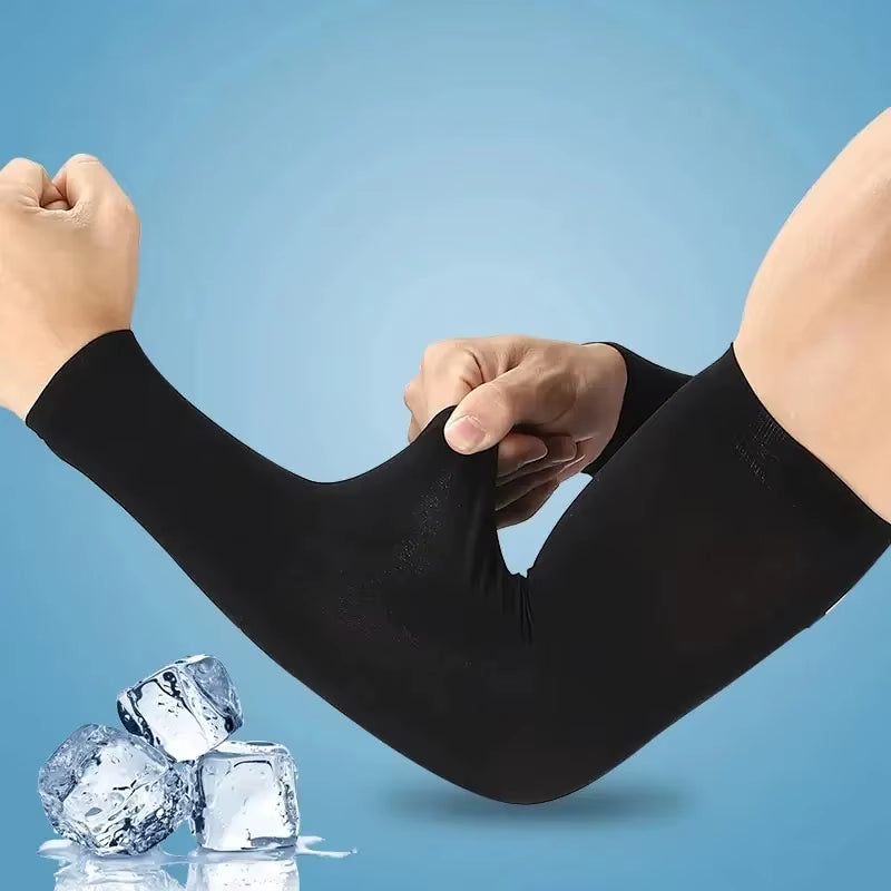 Ice Silk Arm Sleeves – UV Protection for Cycling & Outdoor Sports  