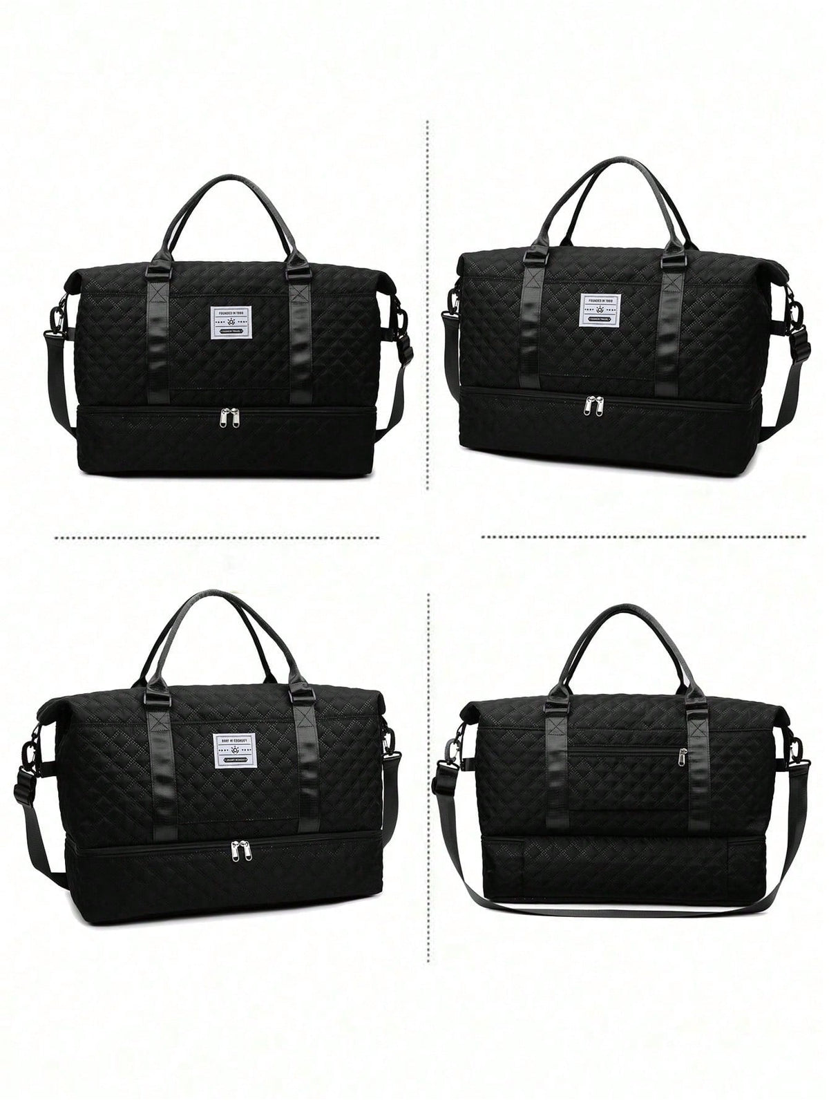 2-Piece Travel Tote Set – Large Capacity Mommy & Gym Bags with Wet/Dry Separation