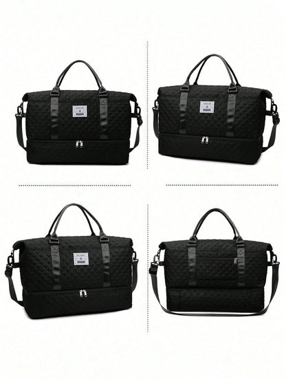 2-Piece Travel Tote Set – Large Capacity Mommy & Gym Bags with Wet/Dry Separation