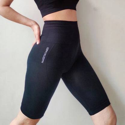Women’s High Waist Seamless Workout Shorts – Yoga & Running  