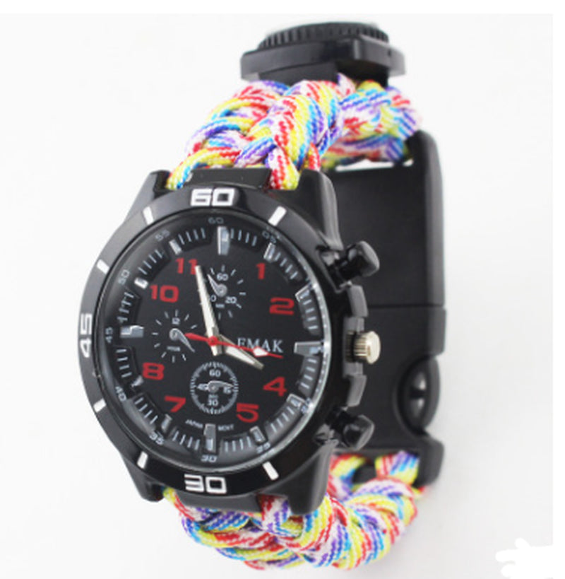 EMAK Survival Watch – Compass, Thermometer & Paracord Wristband  